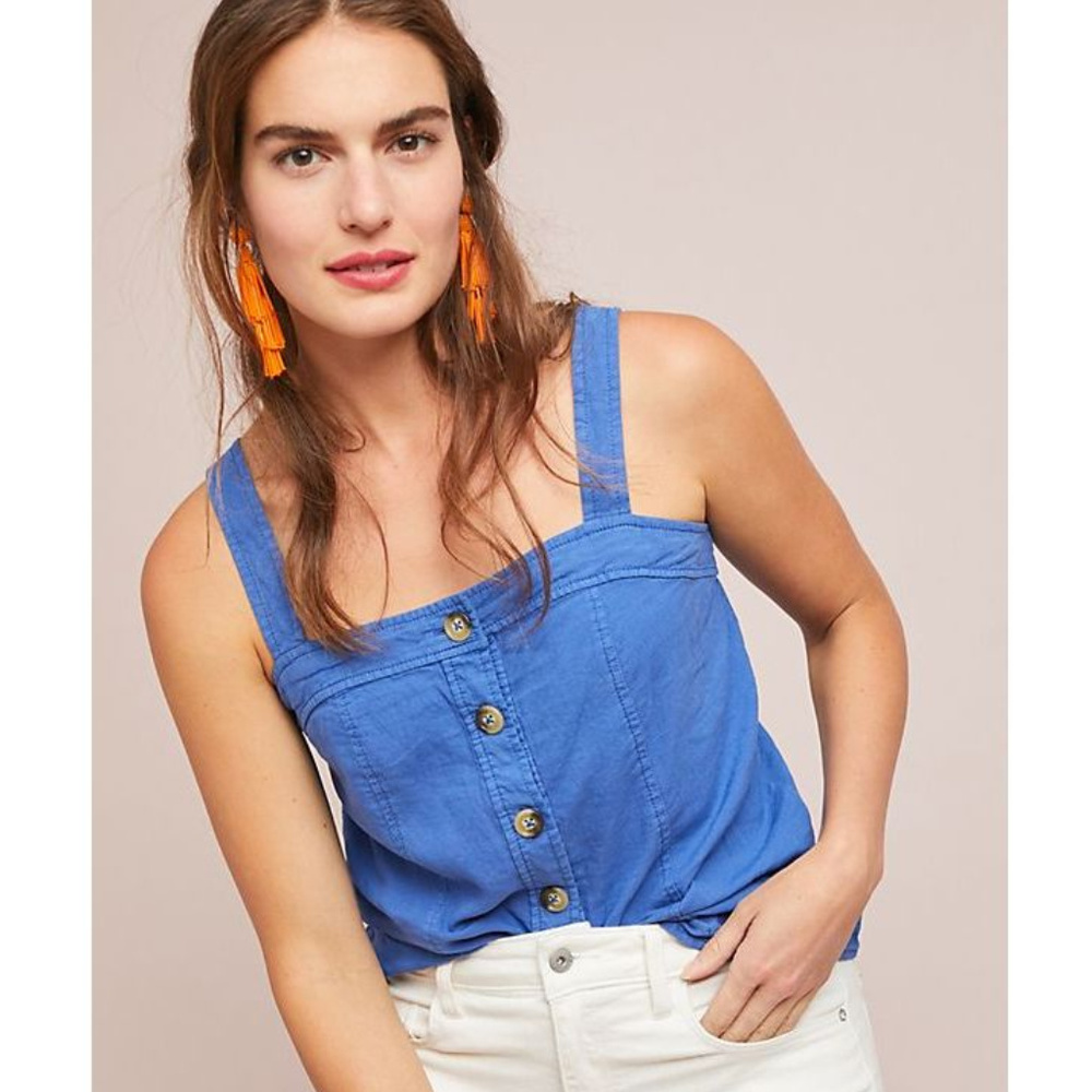 NWT Anthropologie adorable "Berea Buttondown Top" - Picture 3 of 8